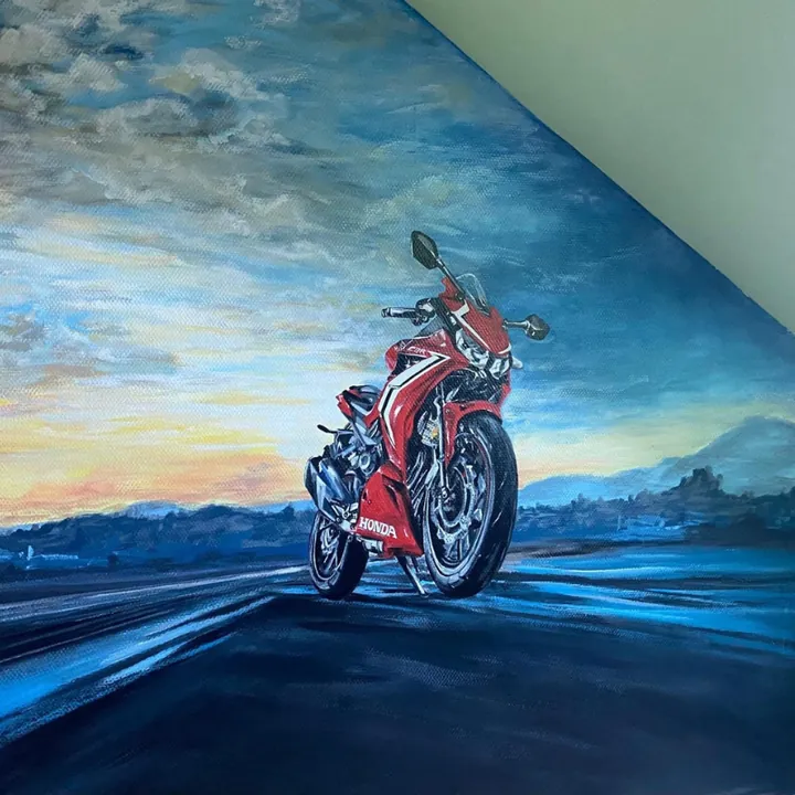 Décor mural personnalisé dans une chambre, étape 3