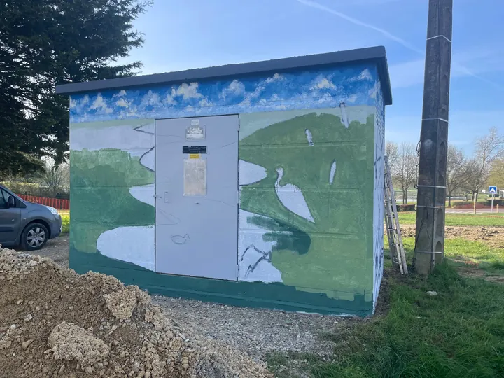 Poste Enedis de Saint-Denis-du-Maine, mise en couleur