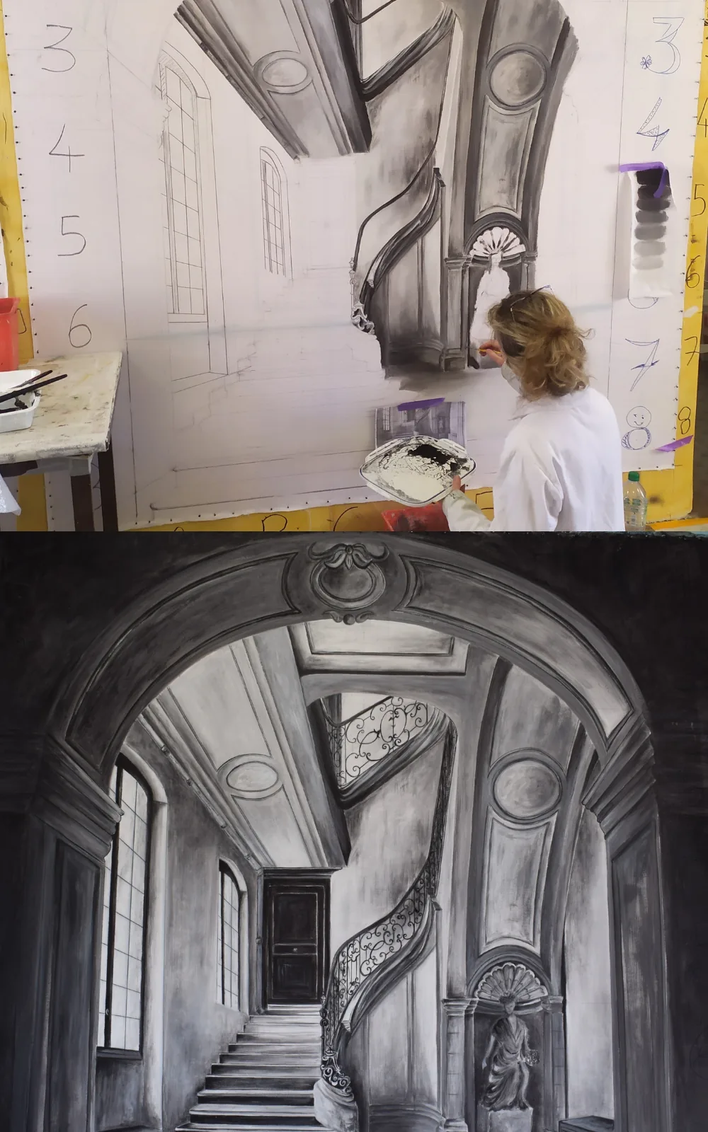 Fresque murale en trompe-l'œil