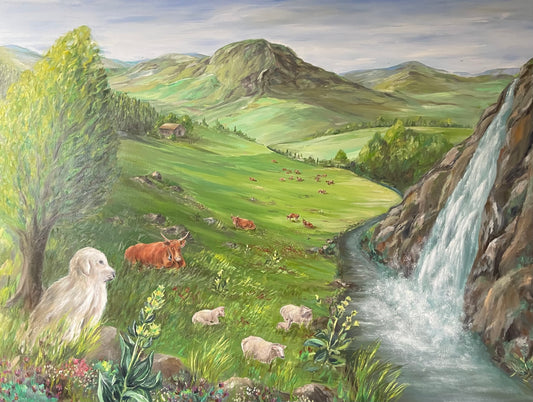 Massif Central - technique à l'huile - 5 m2