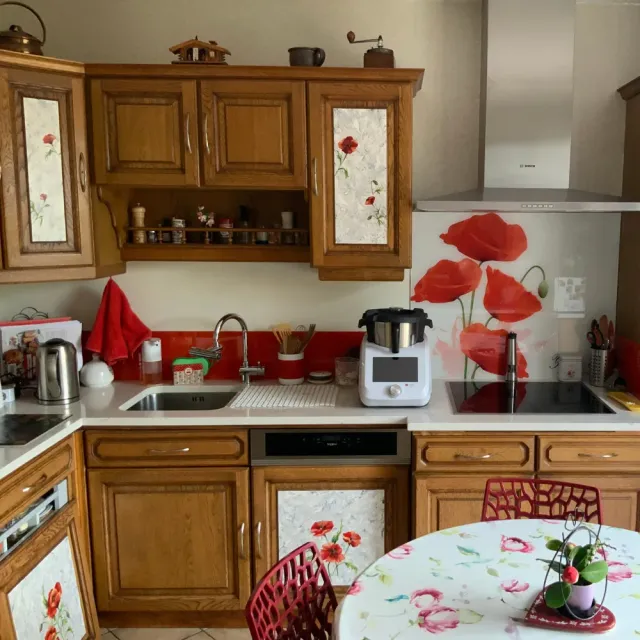 Cuisine en chêne relookée, après