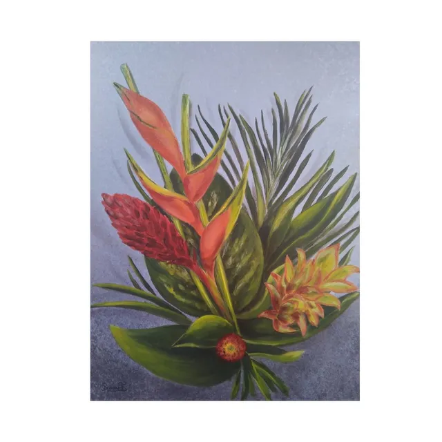Bouquet exotique, œuvre de Fabienne Goubaud