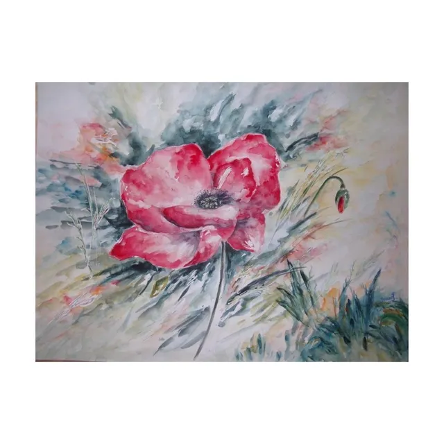 Éclats de coquelicot, œuvre de Fabienne Goubaud