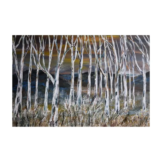 Évasion nocturne, acrylique, œuvre de Fabienne Goubaud