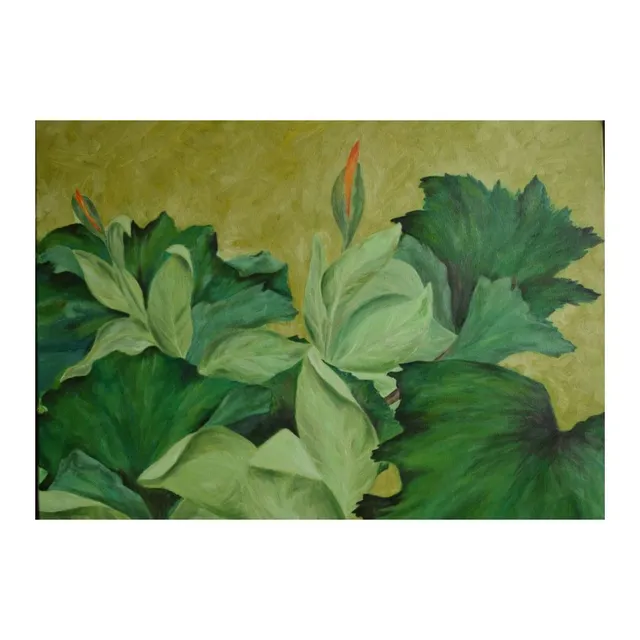 Feuillages, acrylique, œuvre de Fabienne Goubaud