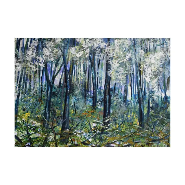 Forêt enchantée 2, acrylique, œuvre de Fabienne Goubaud