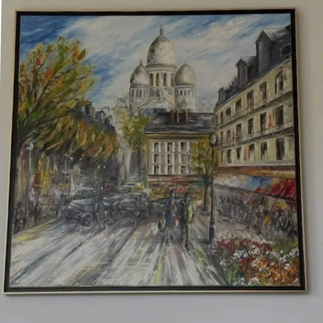 Le Sacré-Cœur, huile, œuvre de Fabienne Goubaud