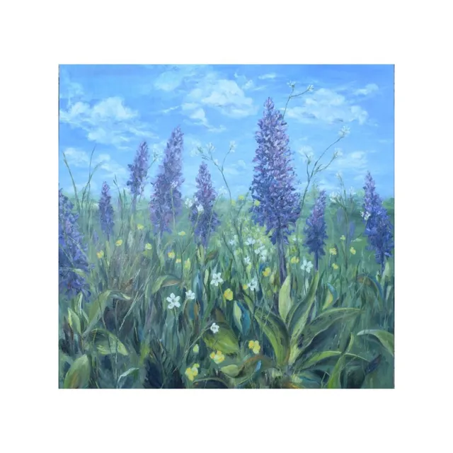 Orchidées sauvages, huile, œuvre de Fabienne Goubaud