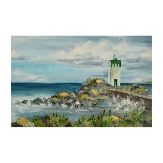 Phare de Trévignon, huile, œuvre de Fabienne Goubaud
