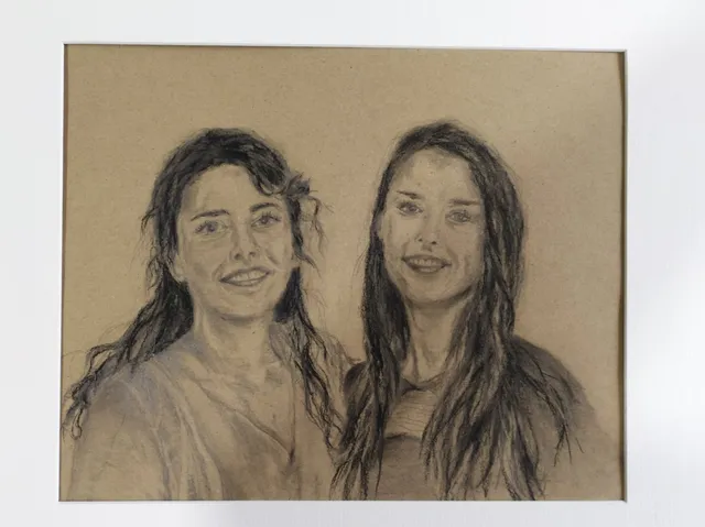 Portrait au crayon, œuvre de Fabienne Goubaud