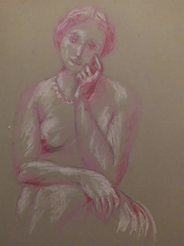 Portrait au pastel, œuvre de Fabienne Goubaud