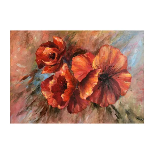 Renaissance de coquelicots, acrylique, œuvre de Fabienne Goubaud