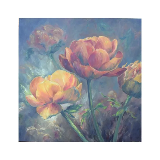 Renoncules, huile, œuvre de Fabienne Goubaud